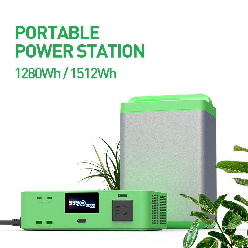 Portable Power Station Mobile Backup 220V 1280WH Power Bank Home Energy Battery 