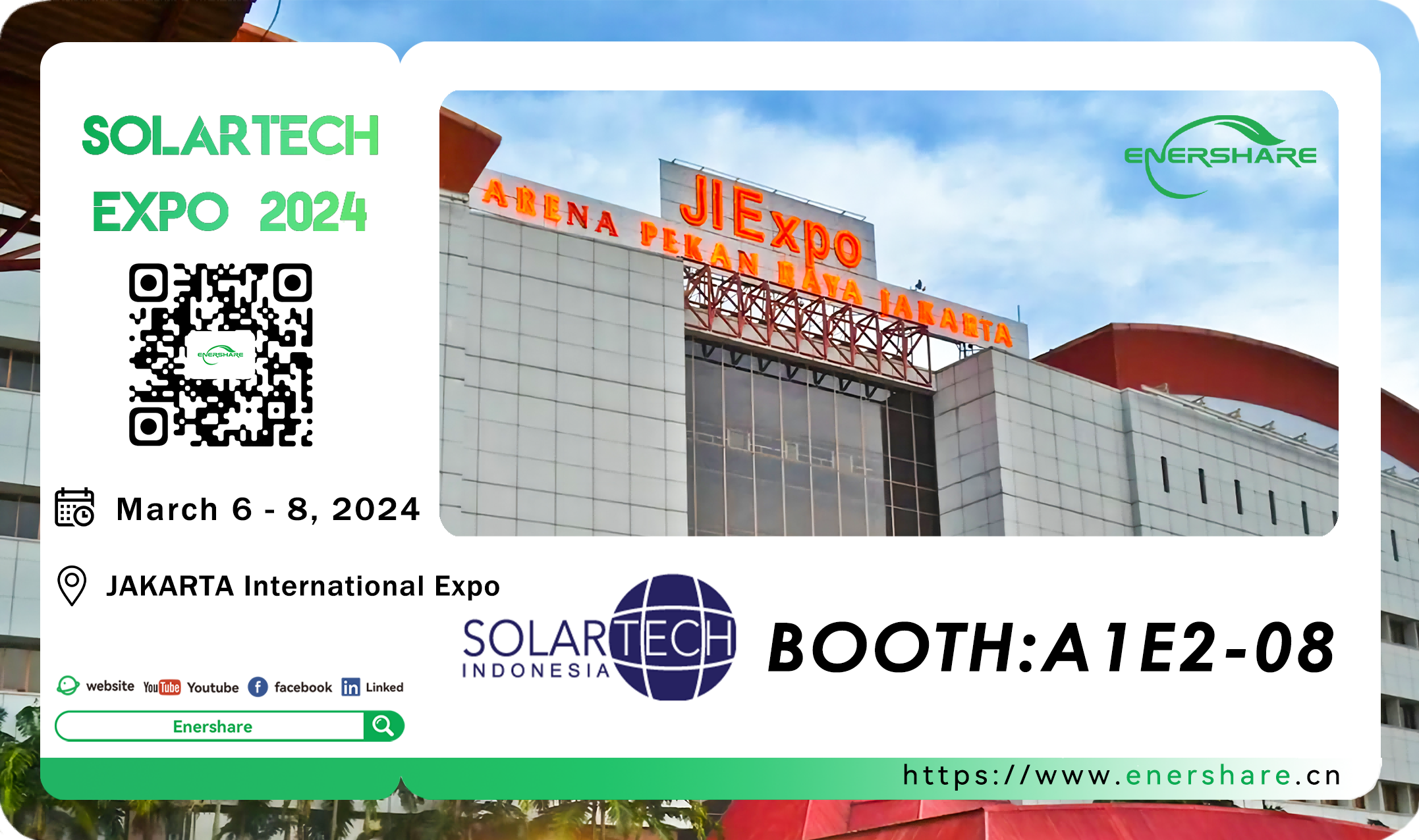 Enershare will appear at the Solartech Indonesia Expo 2024 ！